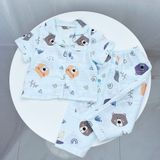  Pijama bé trai tay ngắn quần dài vải xô cotton Áo Lá Homewear A029, bộ ngủ bé trai 