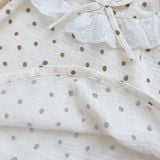  Pijama bé gái xô muslin Áo Lá Homewear A174, đồ bộ dài tay bé gái mặc ngủ bốn mùa thoáng mát 