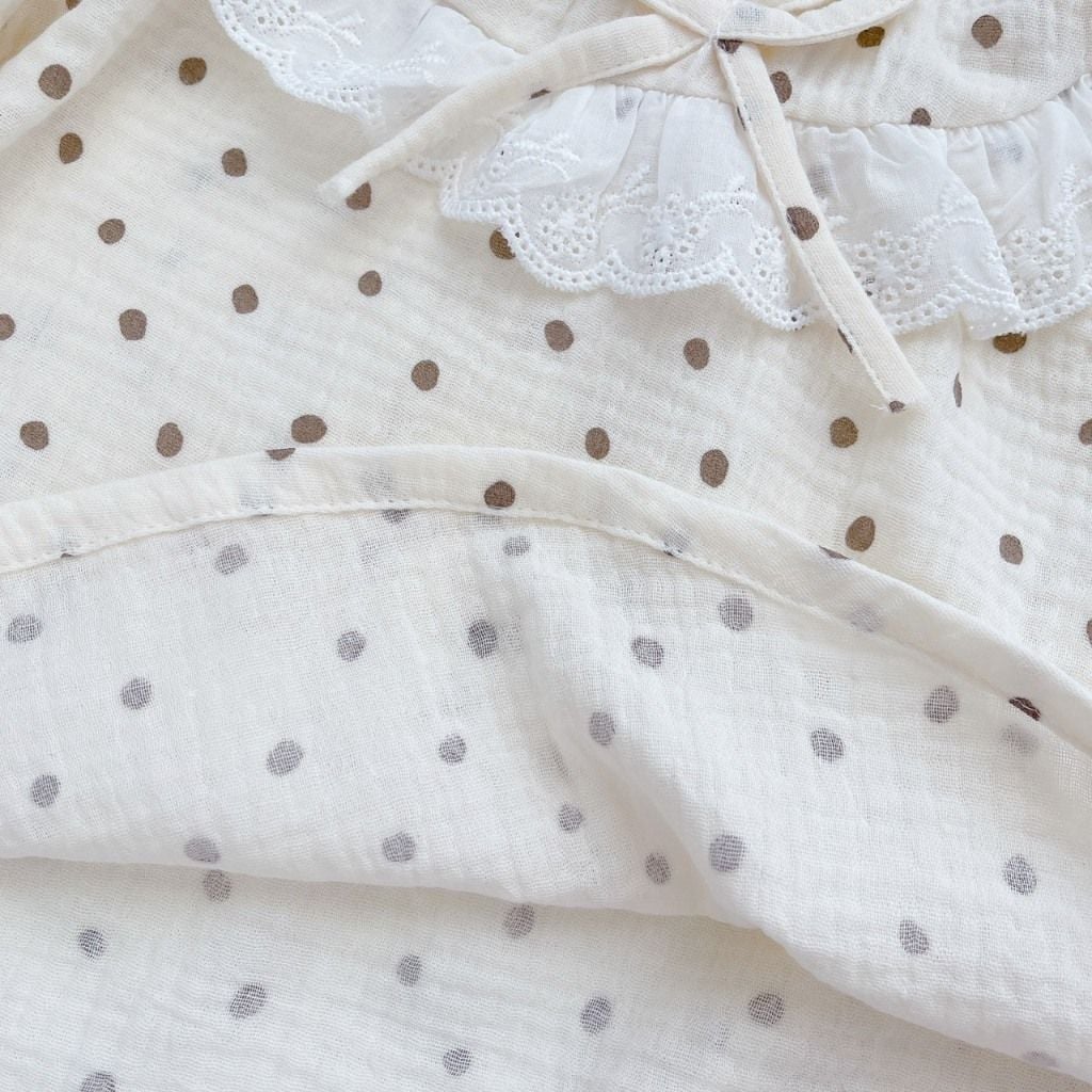  Pijama bé gái xô muslin Áo Lá Homewear A174, đồ bộ dài tay bé gái mặc ngủ bốn mùa thoáng mát 