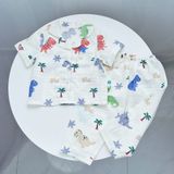  Pijama bé trai tay ngắn quần dài vải xô cotton Áo Lá Homewear A029, bộ ngủ bé trai 
