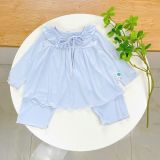  Bộ dài tay cho bé gái vải thun modal siêu mềm mát Áo Lá Homewear A068, pijama cho bé mặc ngủ vải sợi sồi 