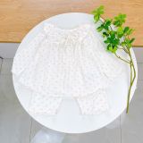  Bộ dài tay cho bé gái vải thun modal siêu mềm mát Áo Lá Homewear A068, pijama cho bé mặc ngủ vải sợi sồi 