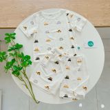  Bộ đùi bé trai 95% sợi sồi Modal Ice Cool Áo Lá Homewear A245 mềm mát lạnh, bộ cộc tay bé trai mặc hè hình xe 