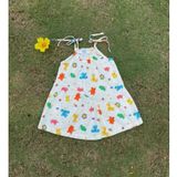  Váy hai dây bé gái mặc hè cotton mềm mát Áo Lá Homewear A141, váy hè cho bé gái babydoll maxi du lịch 