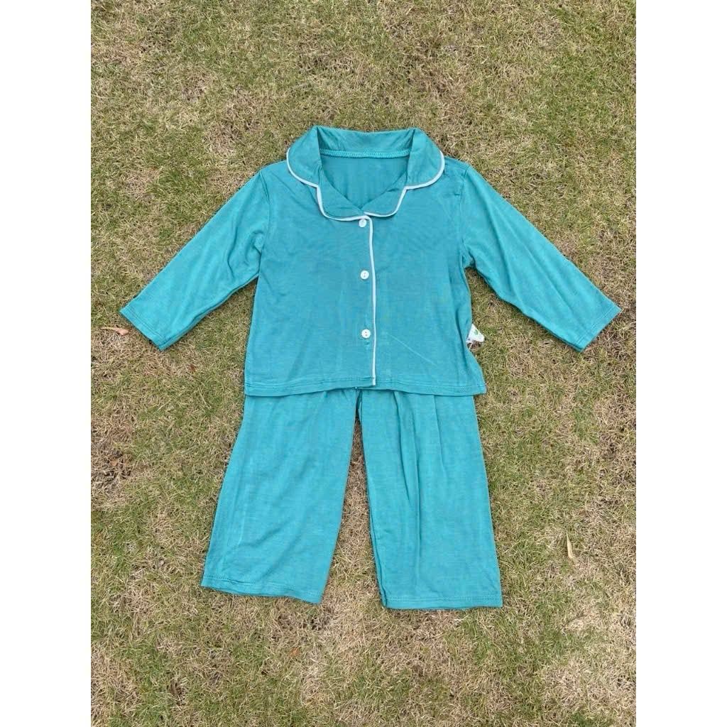  Bộ dài tay cho bé vải thun modal siêu mềm mát Áo Lá Homewear A048, pijama cho bé mặc ngủ vải sợi sồi 