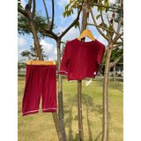  Bộ dài tay cho bé vải thun modal siêu mềm mát Áo Lá Homewear A048, pijama cho bé mặc ngủ vải sợi sồi 
