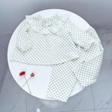  Pijama bé gái xô muslin Áo Lá Homewear A174, đồ bộ dài tay bé gái mặc ngủ bốn mùa thoáng mát 