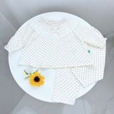  Pijama bé gái xô muslin Áo Lá Homewear A174, đồ bộ dài tay bé gái mặc ngủ bốn mùa thoáng mát 