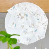  Pijama cho bé gái tay ngắn quần dài vải xô cotton Áo Lá Homewear A103, đồ bộ xô bé gái babydoll họa tiết dễ thương 