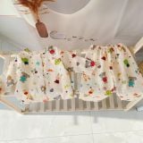  Pijama cho bé trai, bé gái vải  xô cotton Áo Lá Homewear A219, đồ bộ dài tay cho bé mát bốn mùa cổ tròn cài nút 