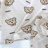  Bộ đùi bé trai 95% sợi sồi Modal Ice Cool Áo Lá Homewear A245 mềm mát lạnh, bộ cộc tay bé trai mặc hè hình xe 