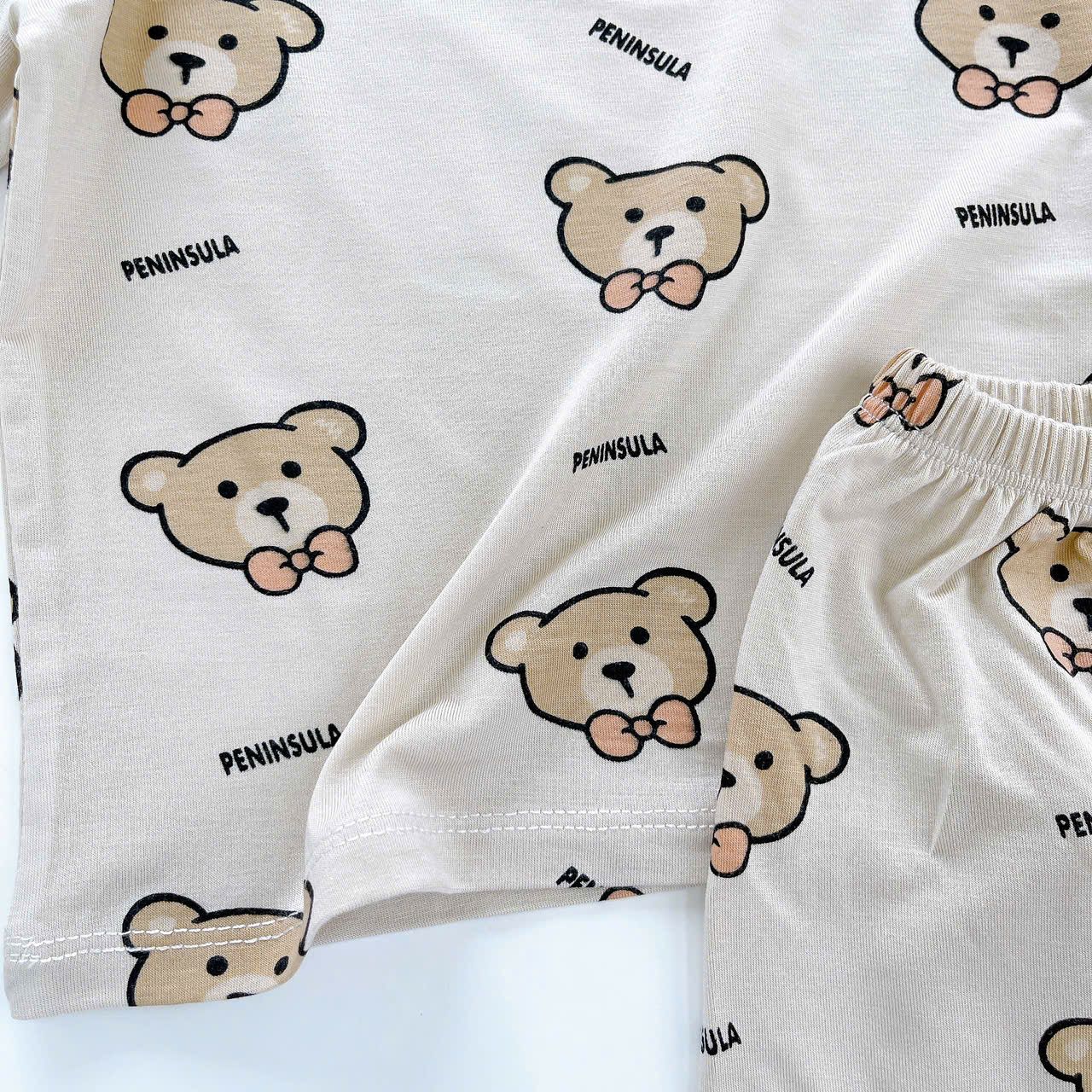  Bộ đùi bé trai 95% sợi sồi Modal Ice Cool Áo Lá Homewear A245 mềm mát lạnh, bộ cộc tay bé trai mặc hè hình xe 