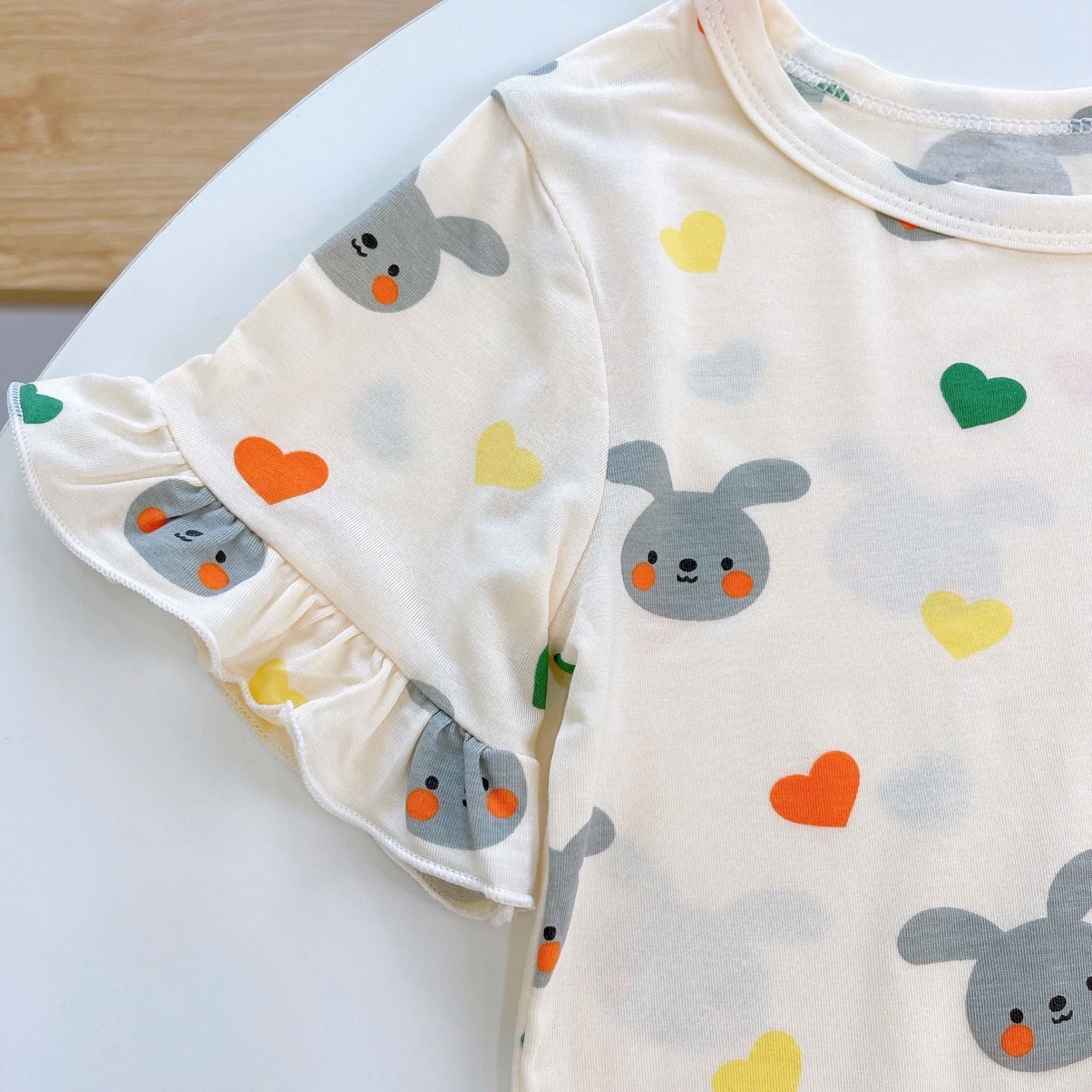  Bộ cộc bé gái 95% sợi sồi Modal Ice Cool Lá Homewear A278 mềm mát lạnh, bộ đùi bé gái mặc hè thun co giãn thoải mái 