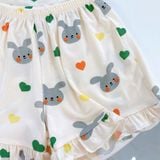  Bộ cộc bé gái 95% sợi sồi Modal Ice Cool Lá Homewear A278 mềm mát lạnh, bộ đùi bé gái mặc hè thun co giãn thoải mái 