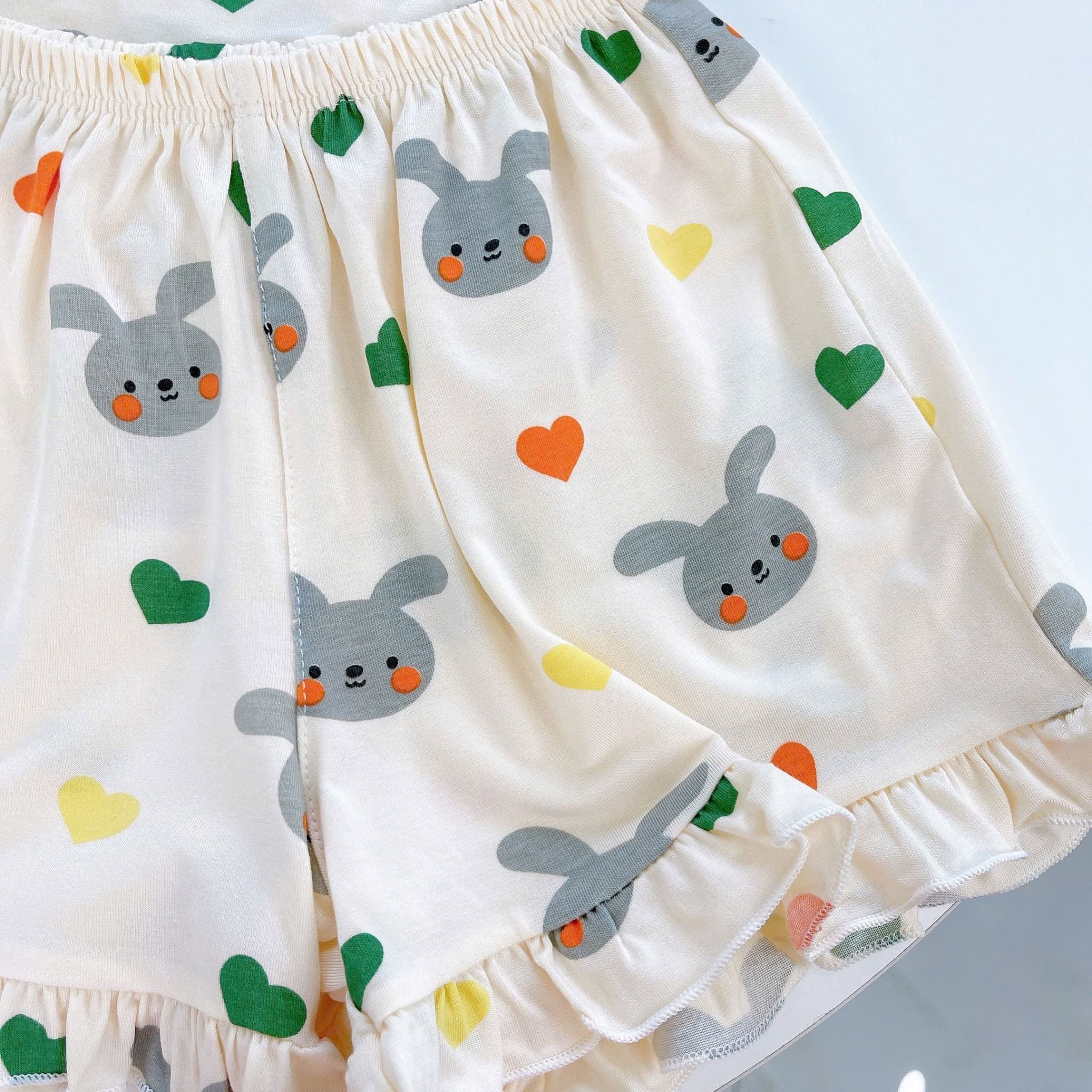  Bộ cộc bé gái 95% sợi sồi Modal Ice Cool Lá Homewear A278 mềm mát lạnh, bộ đùi bé gái mặc hè thun co giãn thoải mái 