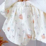  Bộ hai dây bé gái mặc hè xô muslin Lá Homewear A243, bộ yếm quần bí bé gái babydoll dễ thương kuromi thỏ gấu 