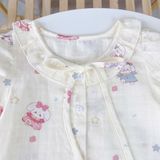  Bộ hè bé gái xô cotton Lá Homewear A262 mát nhẹ, bộ cộc cho bé cột nơ dễ thương unicorn kỳ lân thỏ 