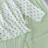  Bộ dài tay cho bé gái vải thun modal siêu mềm mát Áo Lá Homewear A068, pijama cho bé mặc ngủ vải sợi sồi 
