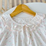  Bộ dài tay cho bé gái vải thun modal siêu mềm mát Áo Lá Homewear A068, pijama cho bé mặc ngủ vải sợi sồi 