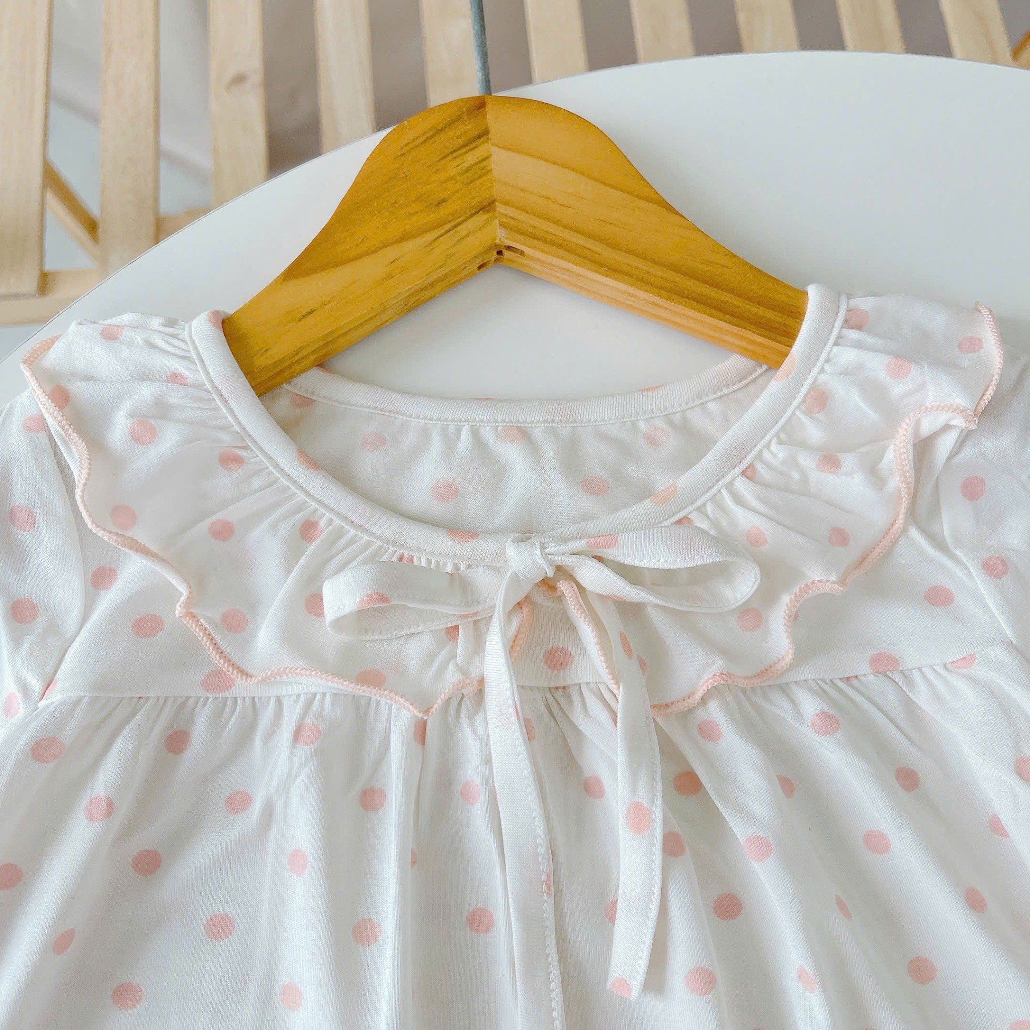  Bộ dài tay cho bé gái vải thun modal siêu mềm mát Áo Lá Homewear A068, pijama cho bé mặc ngủ vải sợi sồi 