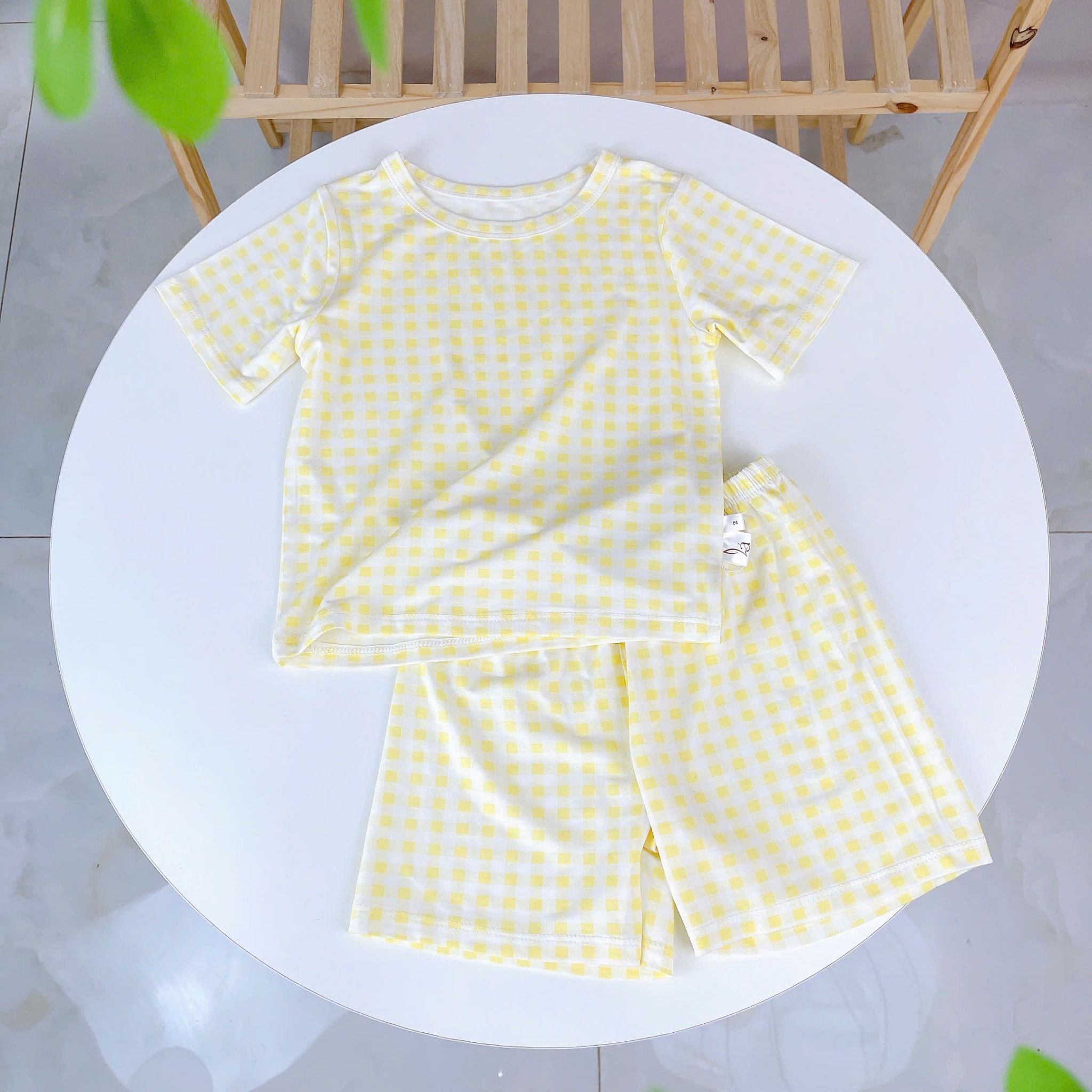  Bộ đùi bé trai 95% sợi sồi Modal Ice Cool Áo Lá Homewear A245 mềm mát lạnh, bộ cộc tay bé trai mặc hè hình xe 