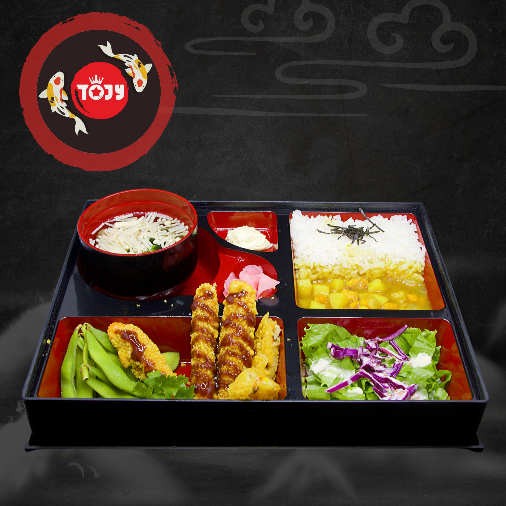  Bento Cơm Cà Ri Tôm Chiên Xù 