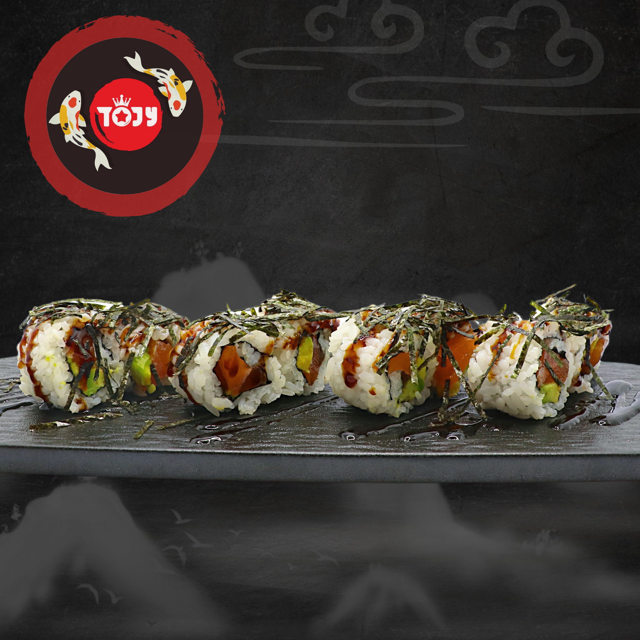  Sushi Cuộn Cá Hồi Chay 