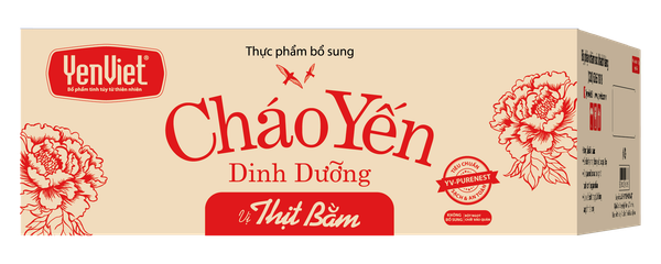Cháo Yến Dinh Dưỡng YenViet Vị Thịt Bằm (Thùng 30 Gói x 50gr)