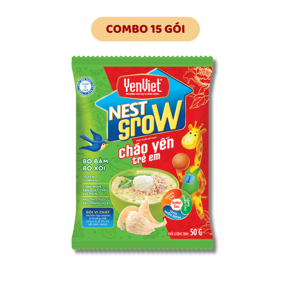 [Combo Trải Nghiệm] 15 Gói Cháo Yến Trẻ Em
