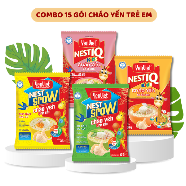 [Combo Trải Nghiệm] 15 Gói Cháo Yến Trẻ Em