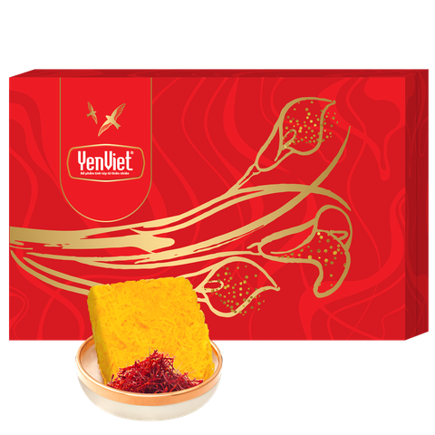 Tổ Yến Sấy Thăng Hoa Với Nhuỵ Hoa Nghệ Tây (Hộp 6 Viên)