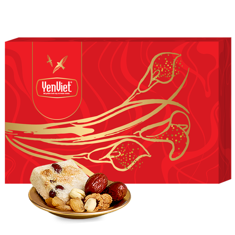 Tổ Yến Sấy Thăng Hoa Với Táo Đỏ, Hạt Sen, Long Nhãn (Hộp 06 viên)