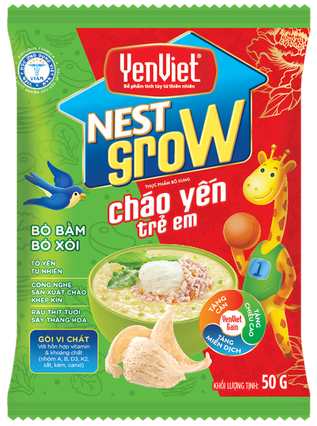 [Thùng 30 Gói x 50gr] Cháo Yến Trẻ Em Yến Việt