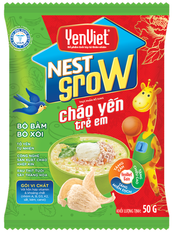 [Thùng 30 Gói x 50gr] Cháo Yến Trẻ Em Yến Việt