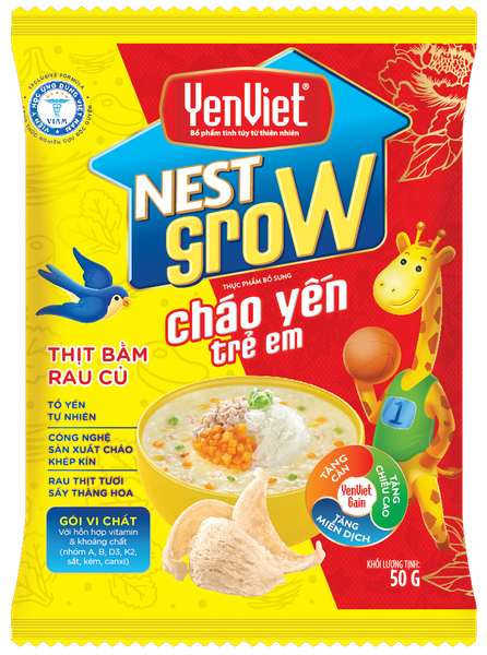 [Thùng 30 Gói x 50gr] Cháo Yến Trẻ Em Yến Việt