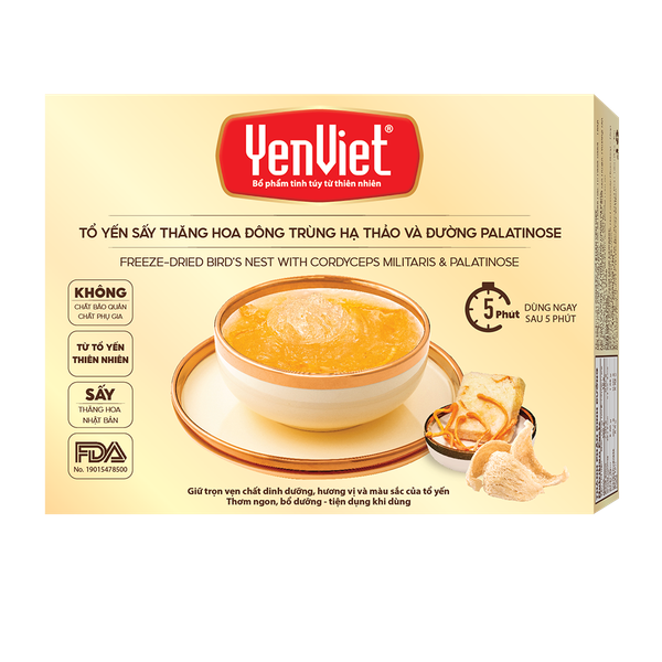 Tổ Yến Sấy Thăng Hoa- Đông Trùng Hạ Thảo & Đường Ăn Kiêng [Hộp 1 Viên]