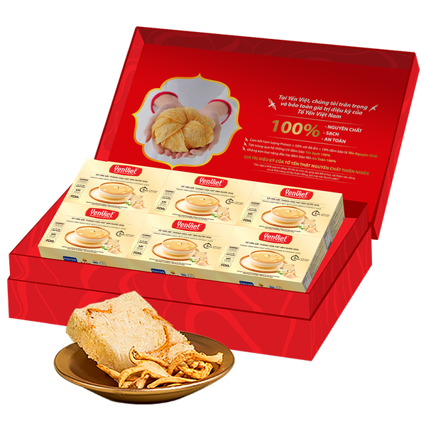 Tổ Yến Sấy Thăng Hoa Với Đông Trùng Hạ Thảo (Hộp 06 Viên)