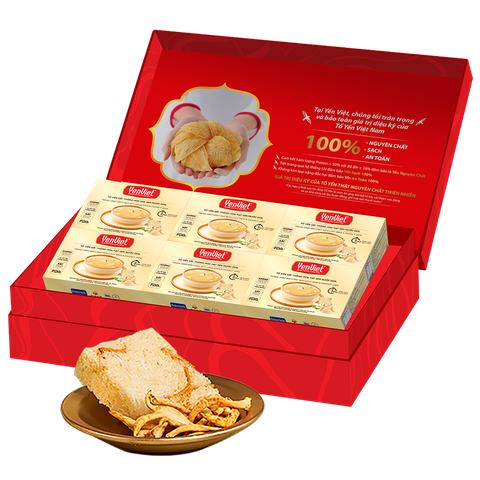 Tổ Yến Sấy Thăng Hoa Với Đông Trùng Hạ Thảo (Hộp 06 Viên)