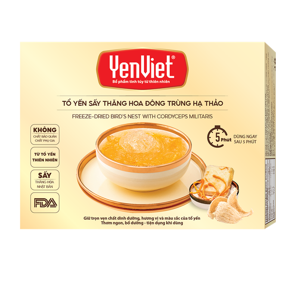 Tổ Yến Sấy Thăng Hoa- Đông Trùng Hạ Thảo [Hộp 1 viên]