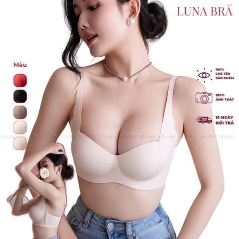 Áo ngực LUNA BRA  chất su đúc không gọng đai bản to che mỡ thừa - AL015