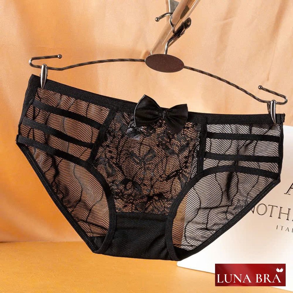 Set 10 quần LunaBra ren đen cao cấp -  QLS001