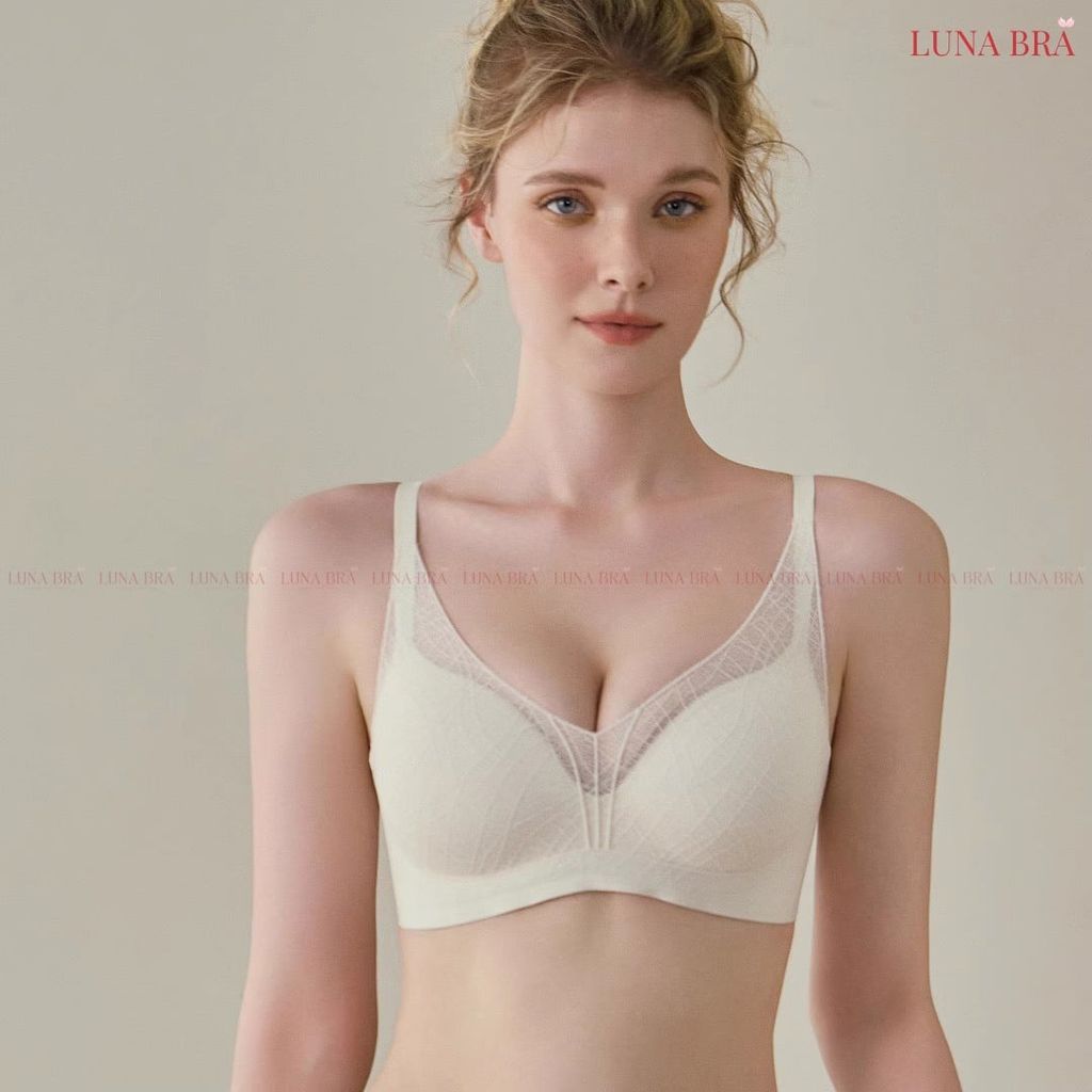 Áo Lót Ren LUNA BRA Nâng Ngực Chống Xệ, Đệm Mút 3cm, Họa Tiết Ren Quyến Rũ, Thoáng Mát Thông Hơi - AL011