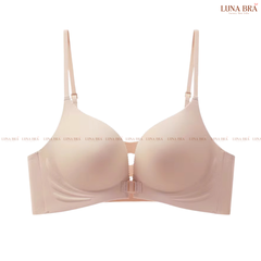 Áo ngực LUNA BRA cài trước hoạ tiết Da Báo không gọng chất su đúc đai bản to che mỡ thừa - AL014