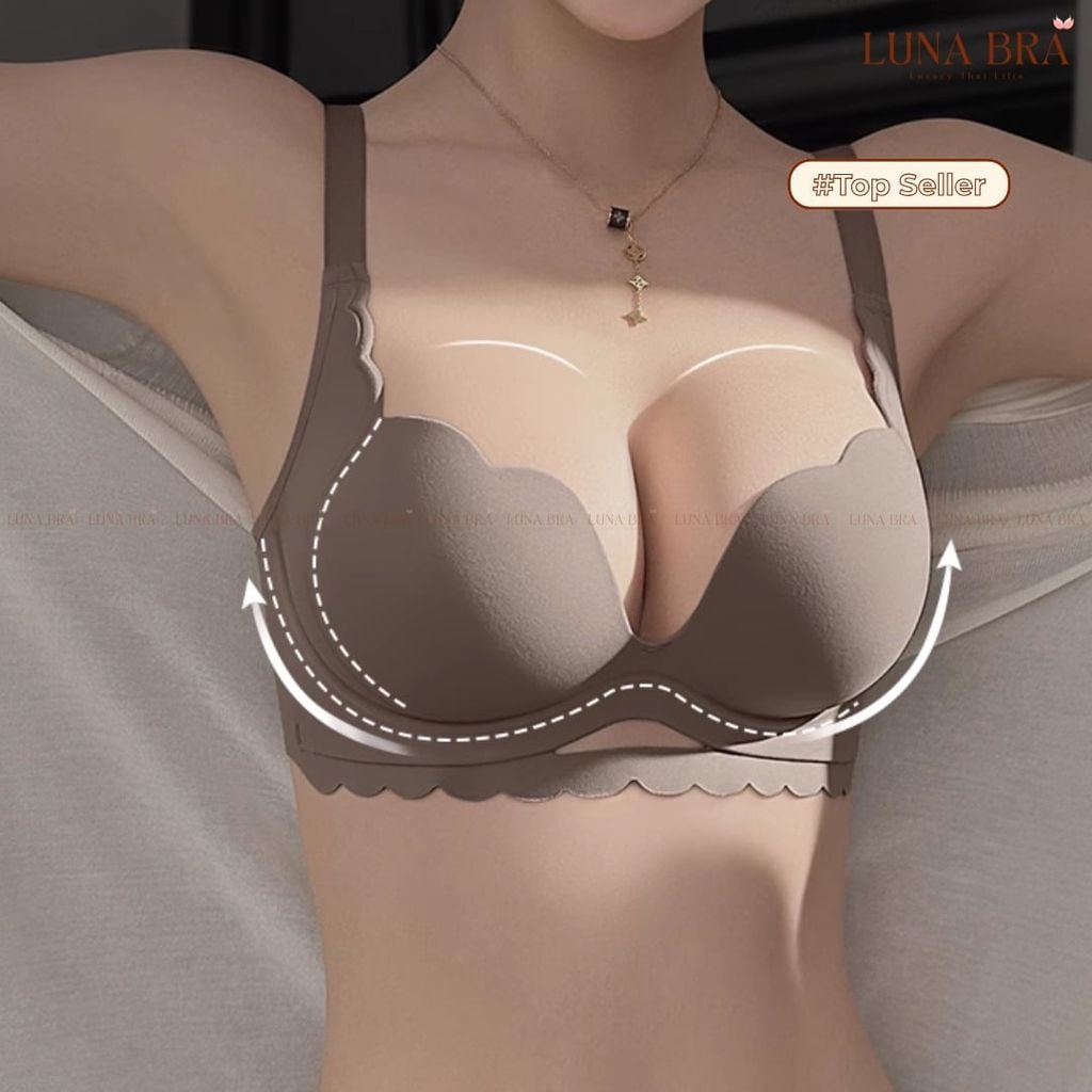 Áo lót cao cấp Luna Bra Đệm 3cm hình bàn tay nâng ngực tạo khe tự nhiên - Al009