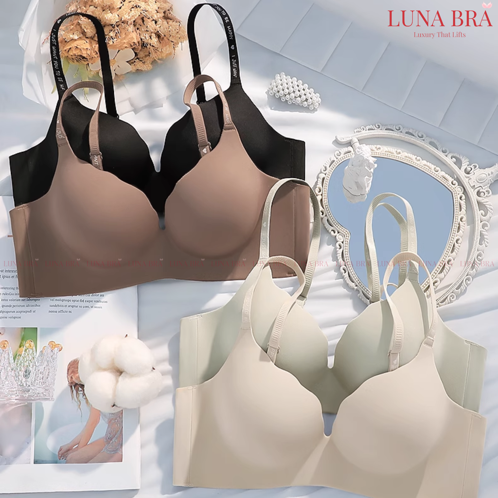 Áo ngực Luna Bra hàng Vip đệm 5cm không gọng nâng đẩy tạo khe - Al021