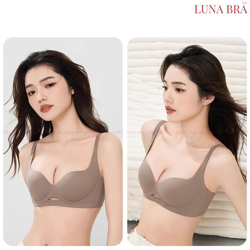 Áo lót cao cấp Luna Bra khoét ngực đệm 3cm bản đai che mỡ lưng mỡ nách - AL032