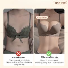 Áo ngực không gọng nâng ngực, mút dày tạo khe tự nhiên – AL009