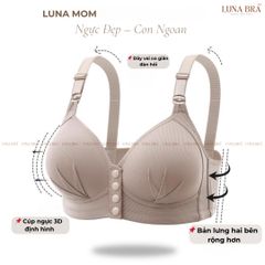 Áo ngực LUNA MOM cho mẹ bầu – không gọng, nâng nhẹ, chất su mềm mại, bản lưng to ôm gọn