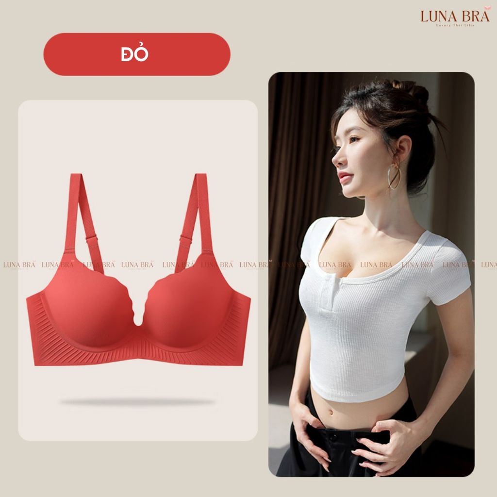 Áo lót Luna Bra Su đệm 2cm định hình bản đai to chống chảy xệ - AL030