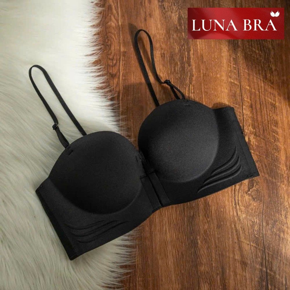 Áo Ngực Nữ LunaBra Áo Lót Nữ Nâng Ngực Cài Trước Tạo Khe Đệm 6cm Siêu Nâng Áo Không Gọng Không Viền - Al004